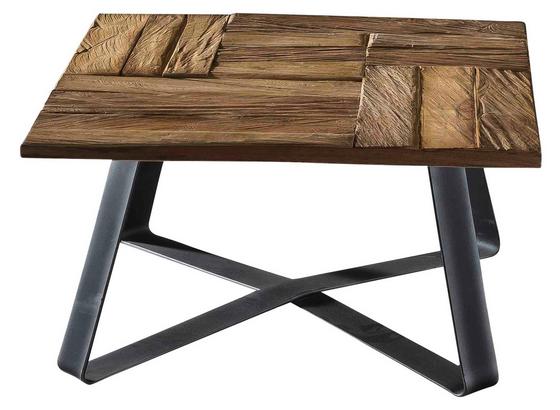 Couchtisch B: 80 cm Teakholz Massiv - Schwarz/Naturfarben, Basics, Holz/Metall (80/41/80cm) Couchtisch B: 80 cm Teakholz Massiv - Schwarz/Naturfarben, Basics, Holz/Metall (80/41/80cm)