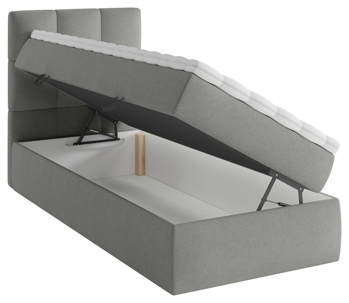 Boxbett Polly - Dunkelgrau/Schwarz, MODERN, Holz/Holzwerkstoff (90/200cm) - MID.YOU