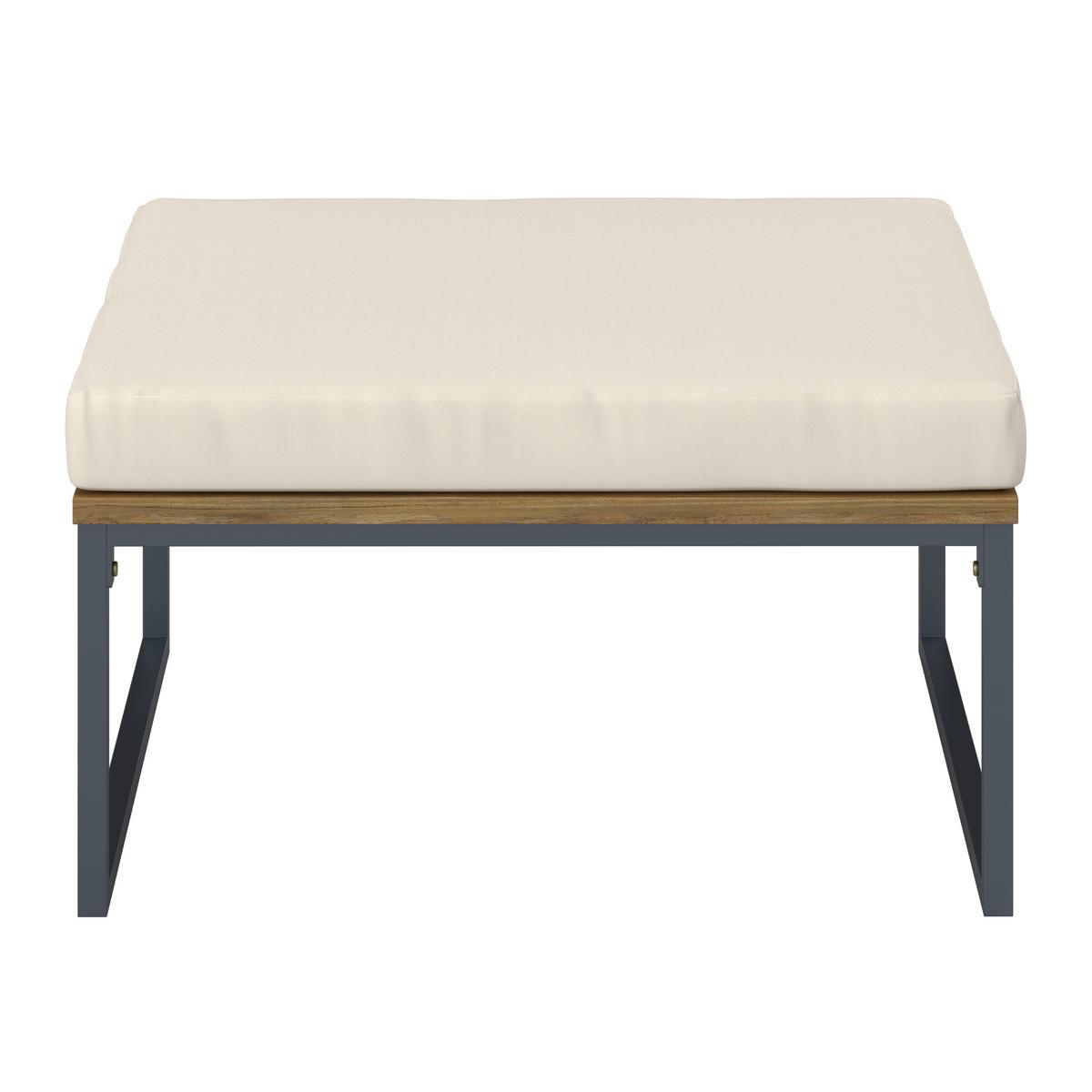 TERASOVÁ SEDACIA SÚPRAVA SILAS - farba akácie/krémová, Modern, kov/drevo (130/85/80cm) - Bessagi Garden