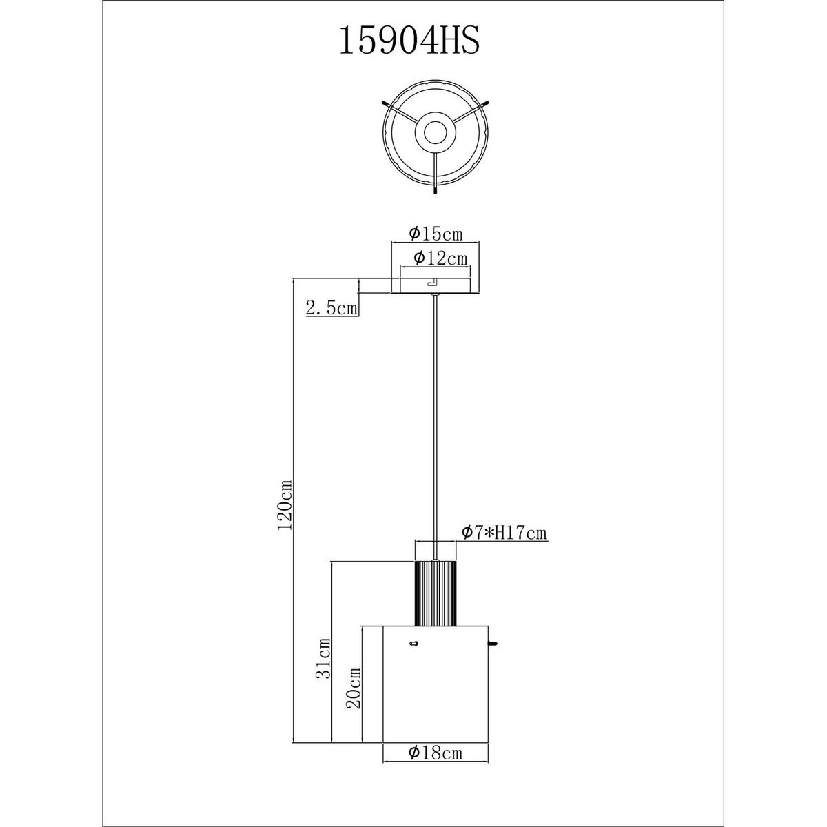 Hängeleuchte 15904hs - Dunkelgrau, Basics, Glas/Metall (18/120cm) - Globo
