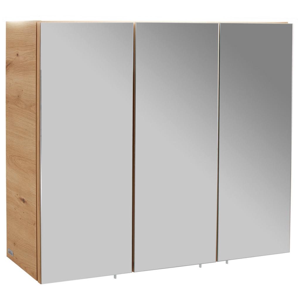 Spiegelschrank Avensis Mit Led 3-Türig Bht: 75x73x20,5 Cm