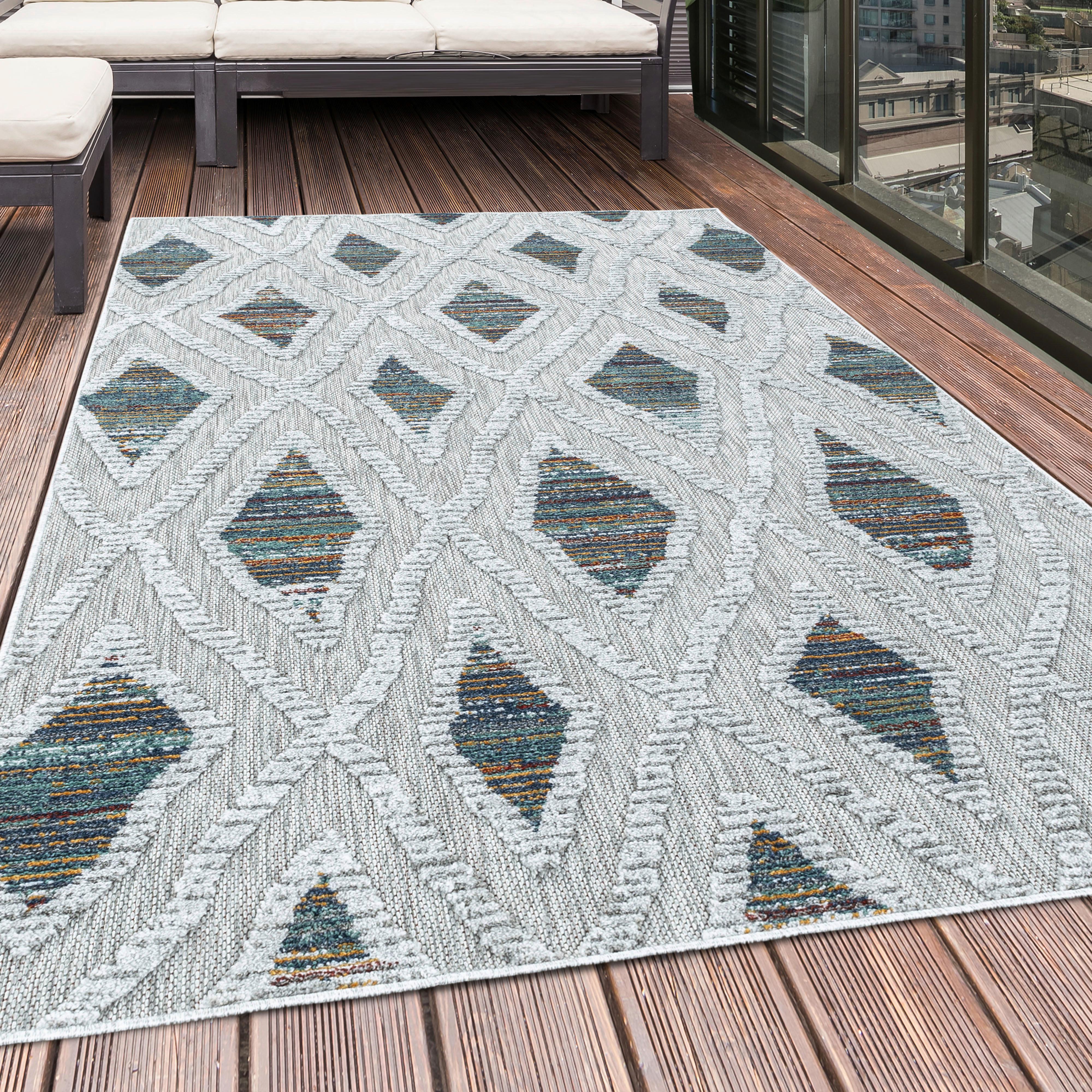Flachwebteppich Bahama - Multicolor, Design, Textil (240/340cm) - Novel