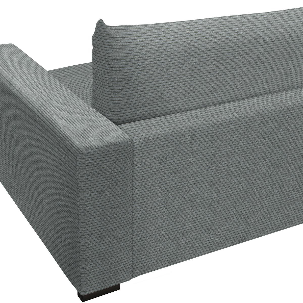 Mega pohovka PEDRO 1200, tmavosivý menčester - tmavosivá, Modern, kov/drevo (261/83/124cm) - Mömax