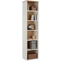 Aktenregal Kontor Weiss/Eiche Dekor B: 50 cm - Eichefarben/Weiß, MODERN, Holzwerkstoff (50/220/38cm)