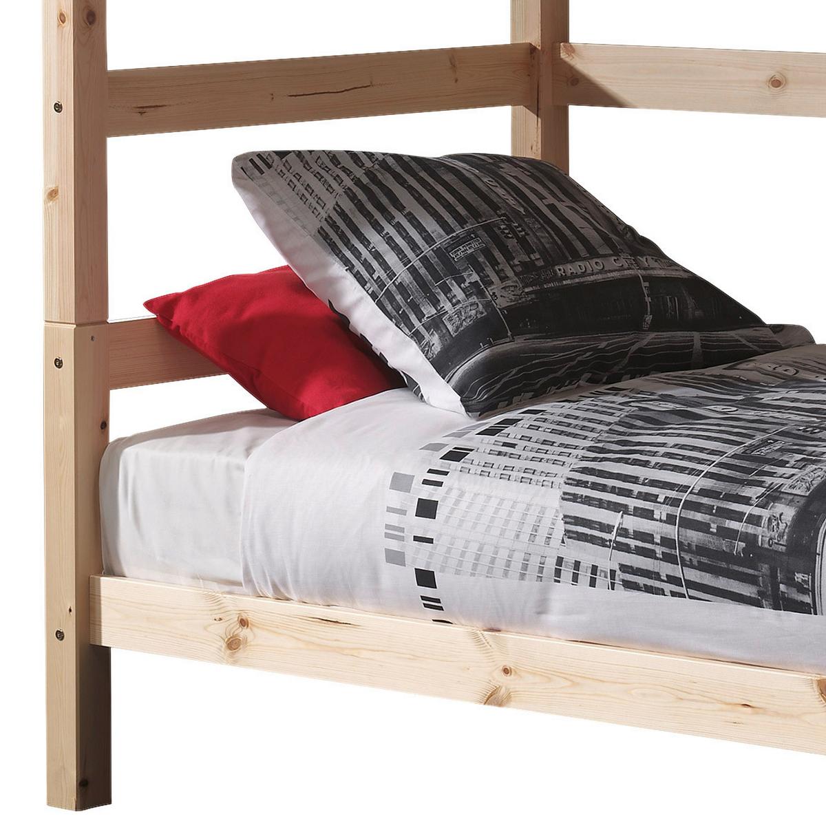 Etagenbett Pino Kiefer Massiv Mit Leiter - Kieferfarben, MODERN, Holz (90/200cm) - MID.YOU