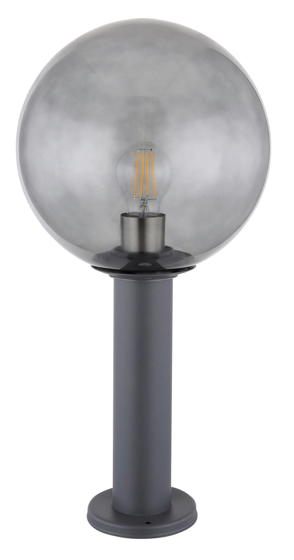Außenleuchte 15 W Glas/aluminium - Anthrazit, Basics, Glas/Metall (25/50cm) - Globo