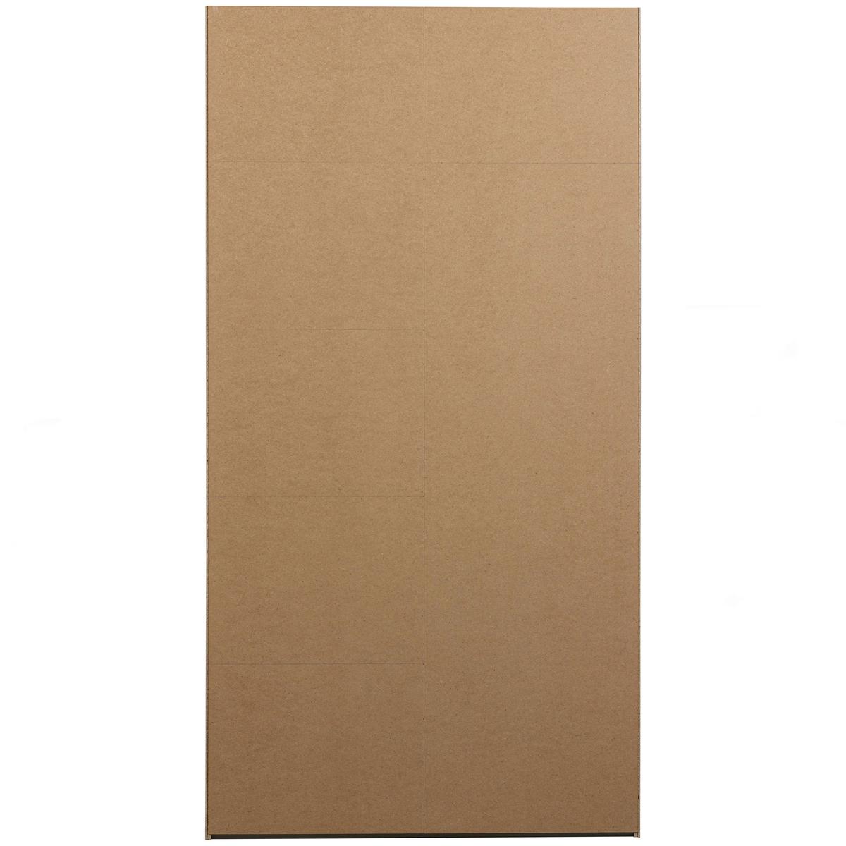 Drehtürenschrank Rens, Grau B: 110 cm - Walnussfarben/Grau, Design, Holz (110/210/58cm) - Livetastic