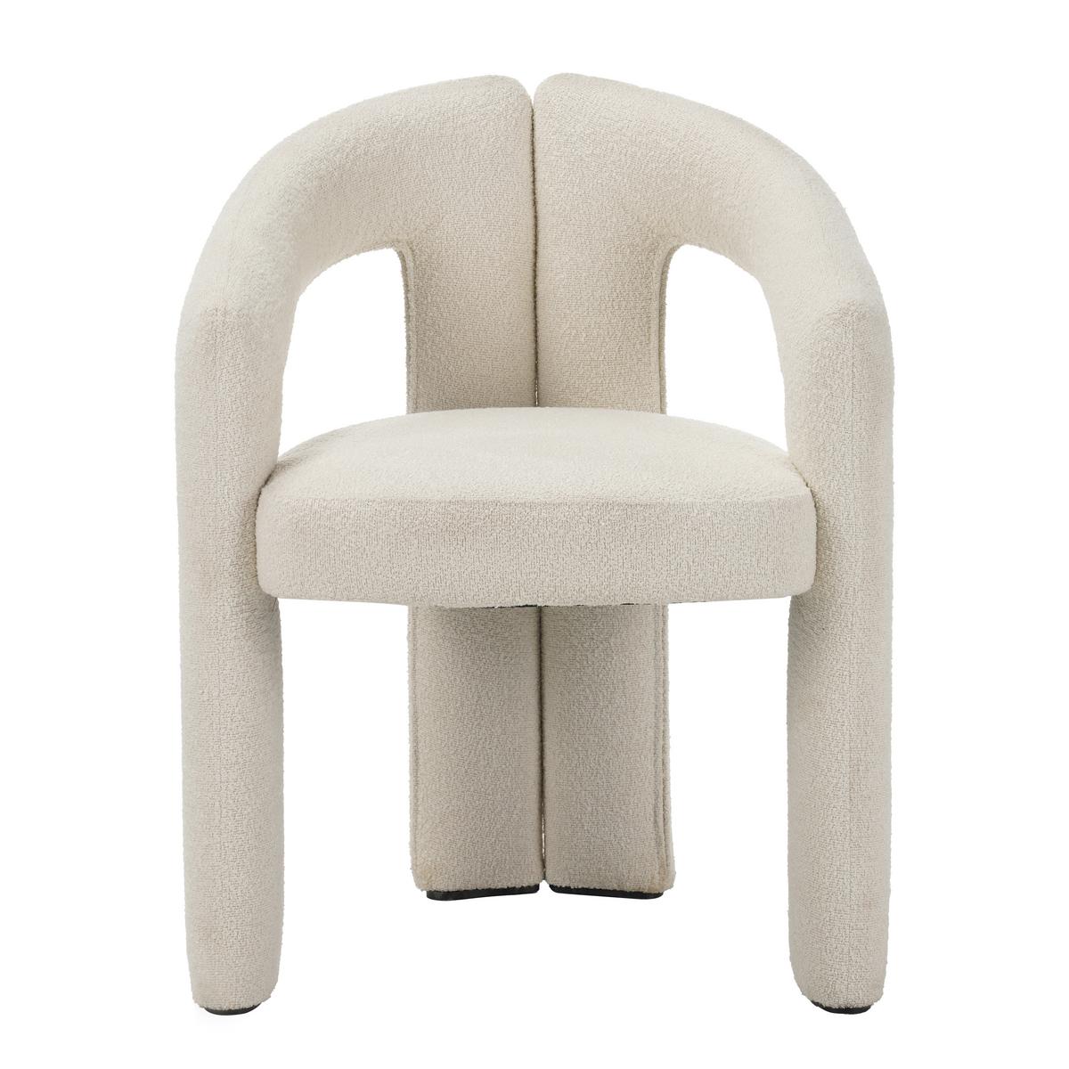 ARMLEHNSTUHL-SET Maro Elfenbein B: 60cm - Elfenbein, MODERN, Textil/Metall (60/78/57cm) - Livetastic