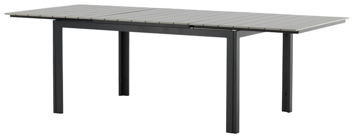 Gartentisch Levels Aluminium L 160 cm - Schwarz/Grau, KONVENTIONELL, Metall (160/100/75cm) - Gardenson