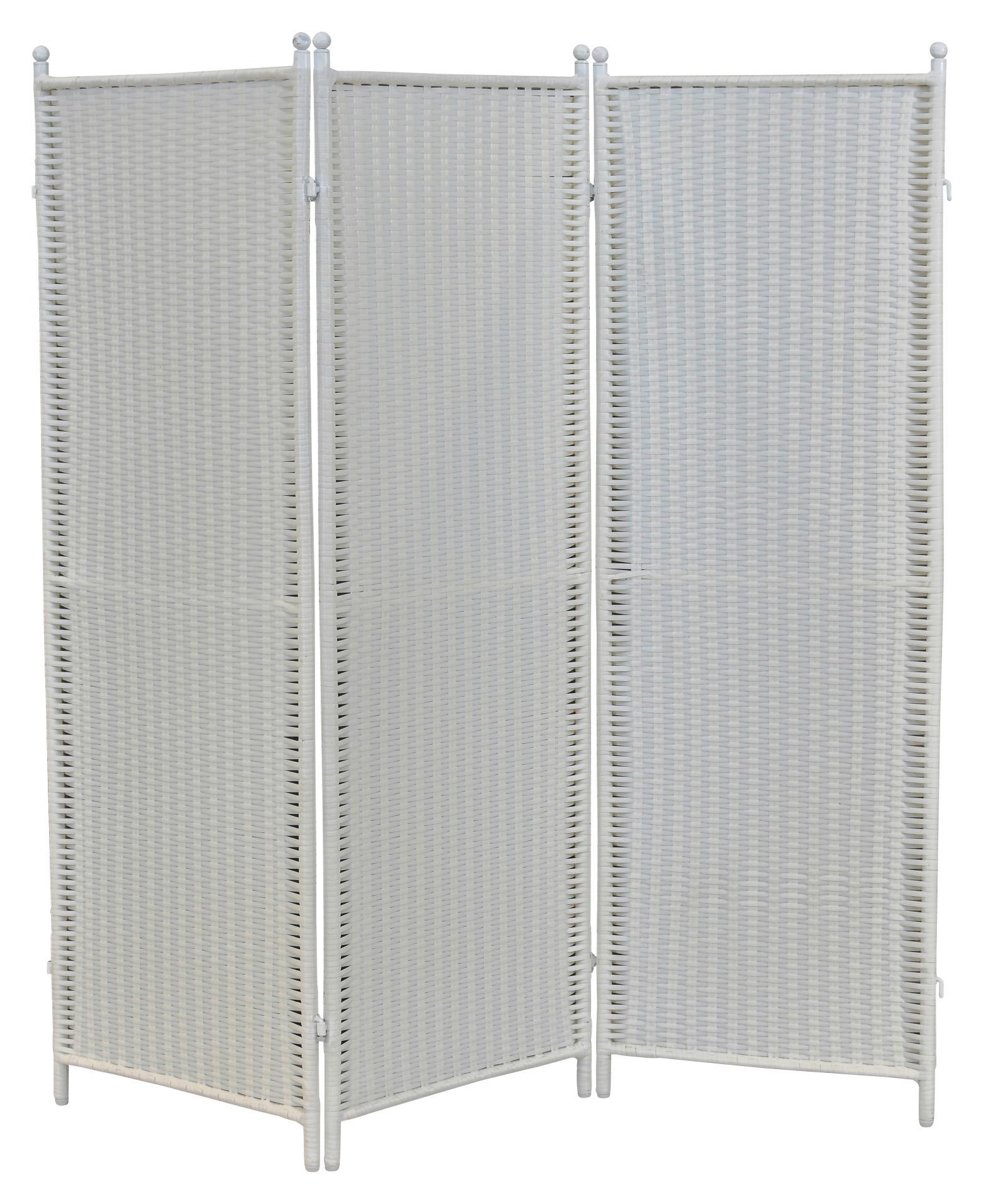 Paravent Paravent - Weiß, MODERN, Metall (183/183cm) - Gardenson