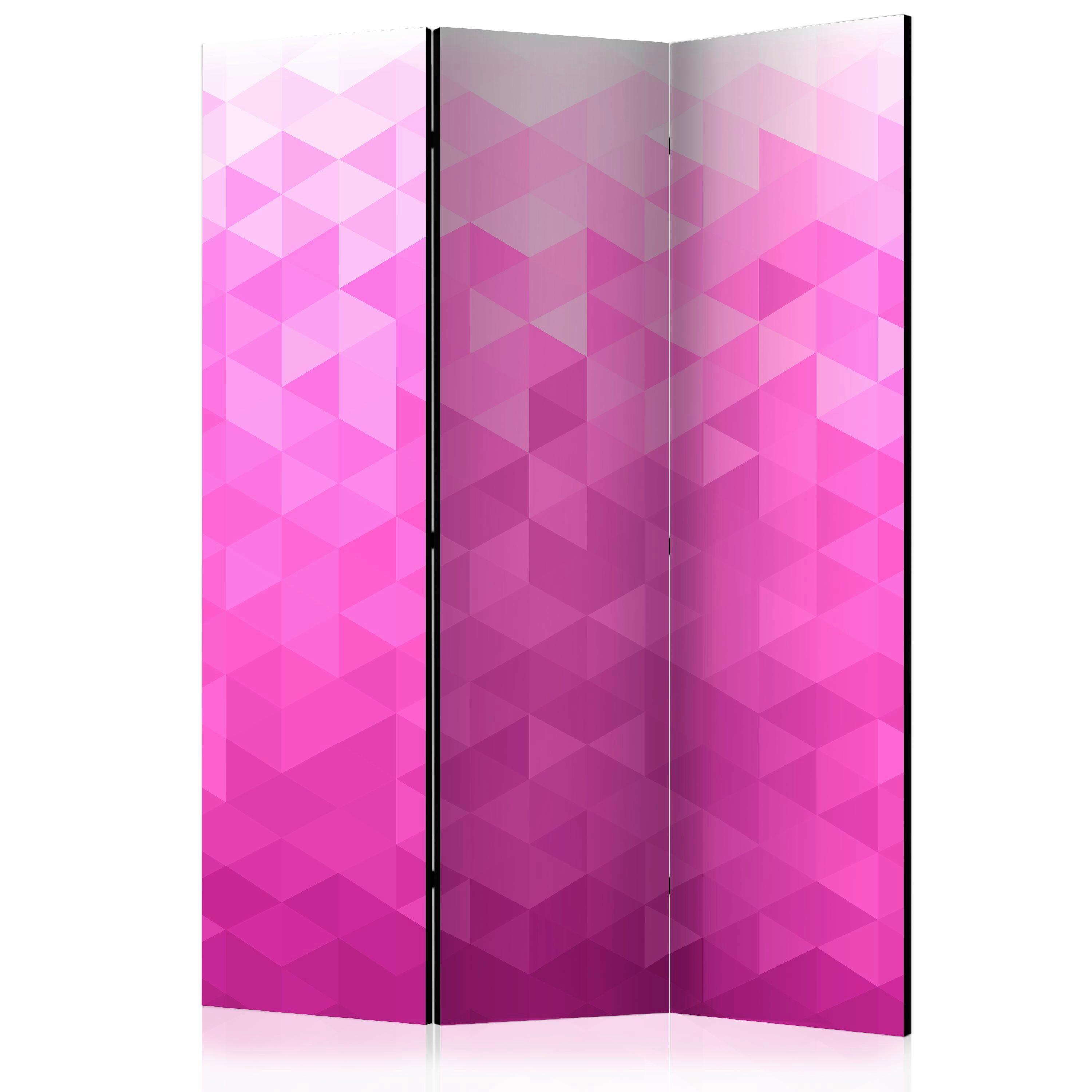 PARAVENT Weiß Pink B: 135 cm