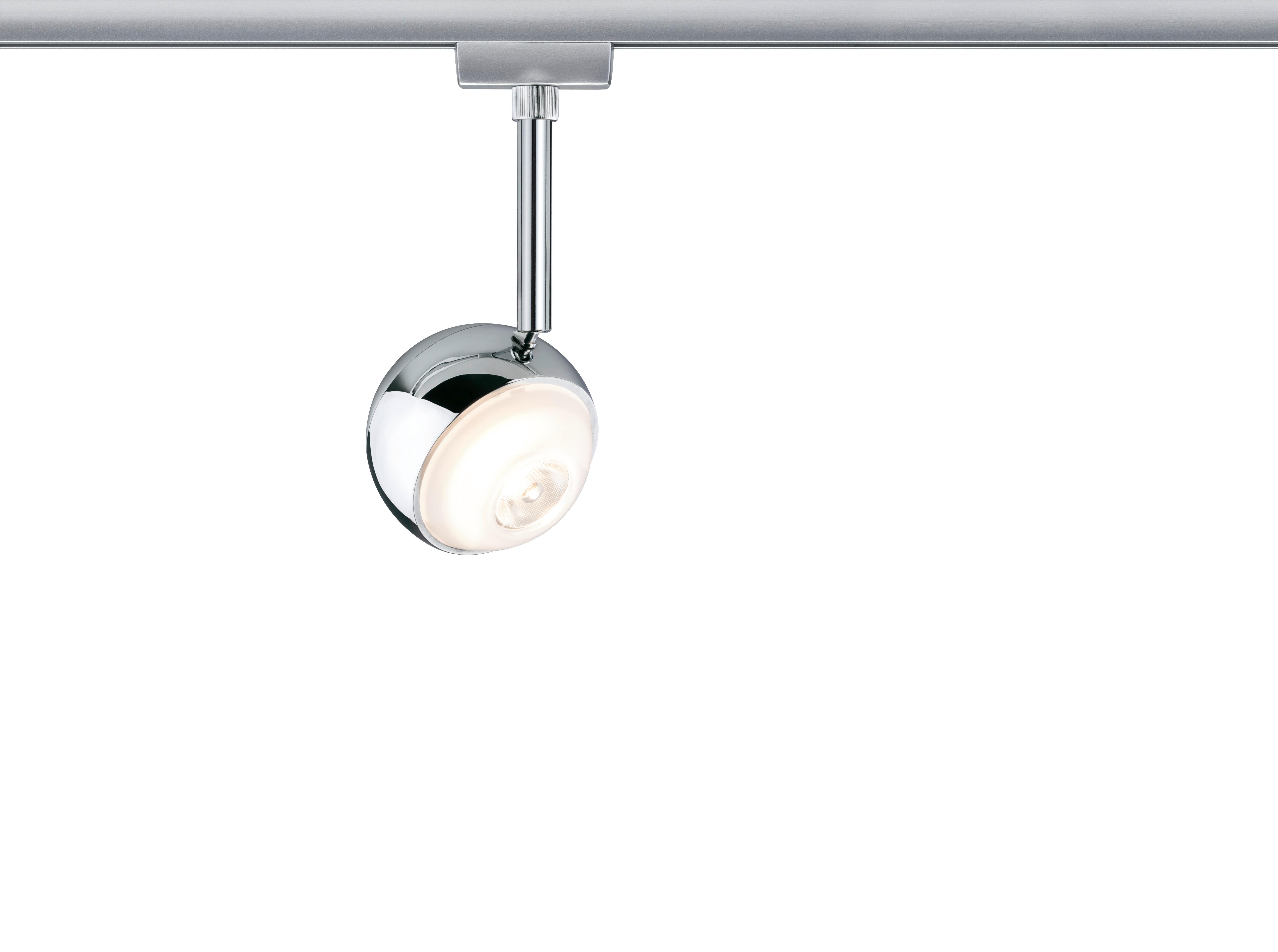 Schienensystem URail Strahler 95455 verstellbarer Spot - Chromfarben, Design, Metall (8/8/21cm) - Paulmann