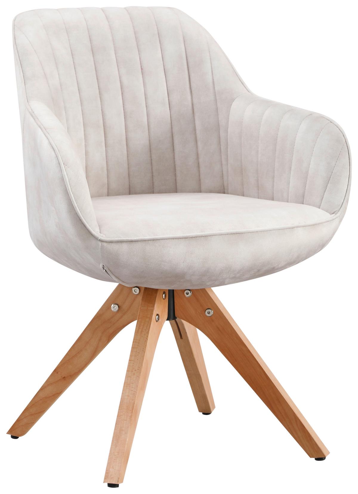 ŽIDLE S PODRUČKAMI RELAX -TOP- - barvy buku/béžová, Moderní, dřevo/textil (60/82/61cm) - Mömax