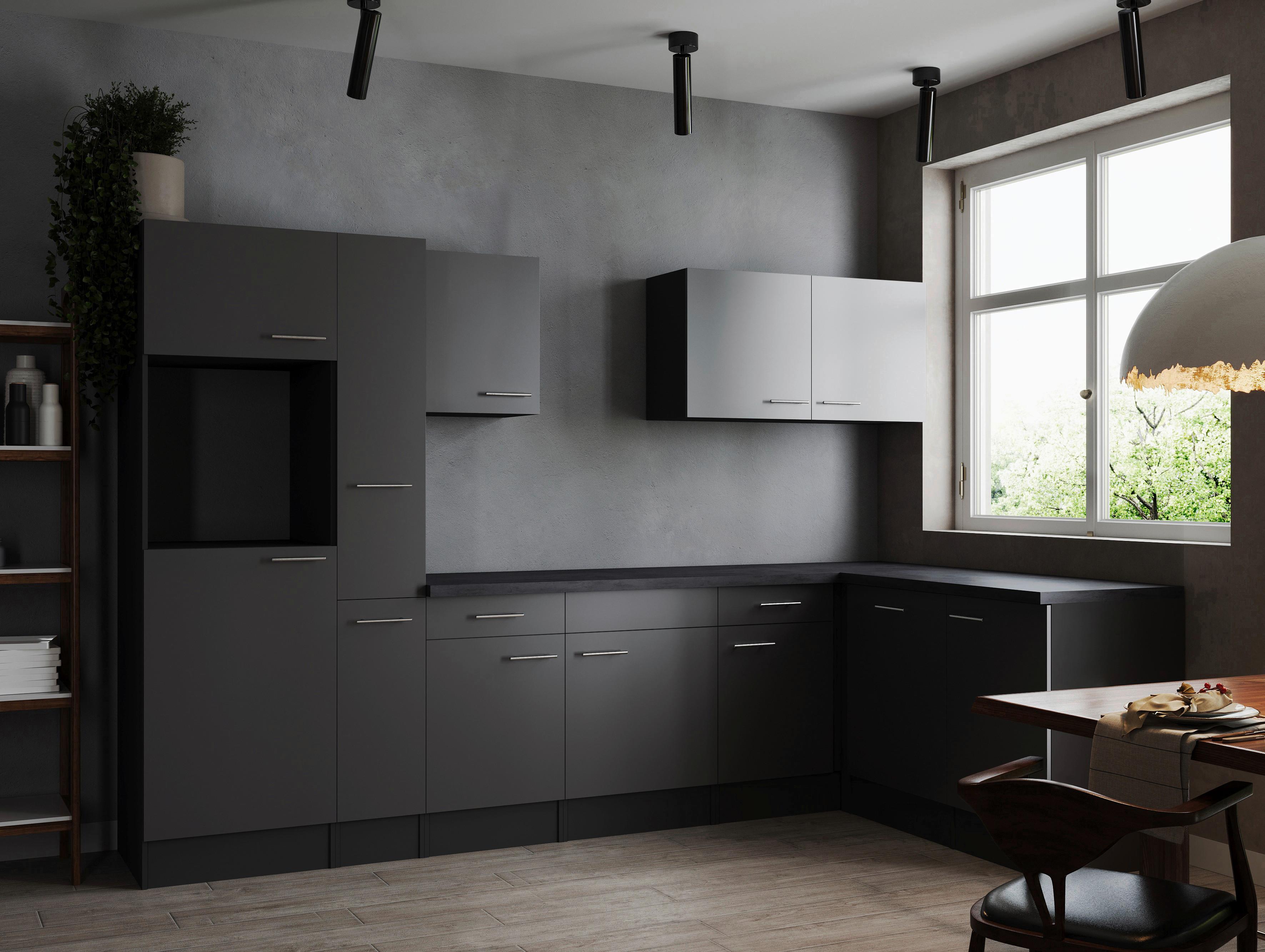 Eckküche Oliver Grau S: 310x172 Cm - Grau, Design, Holzwerkstoff (310/172cm) - Respekta