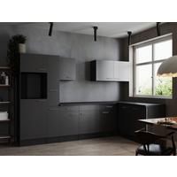 Eckküche Oliver Grau S: 310x172 Cm - Grau, Design, Holzwerkstoff (310/172cm) - Respekta