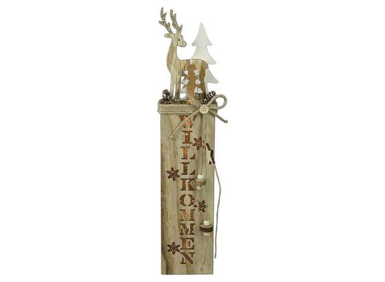 Dekoschild mit Led - Braun, MODERN, Holz (9/5,5/46cm) Dekoschild mit Led - Braun, MODERN, Holz (9/5,5/46cm)