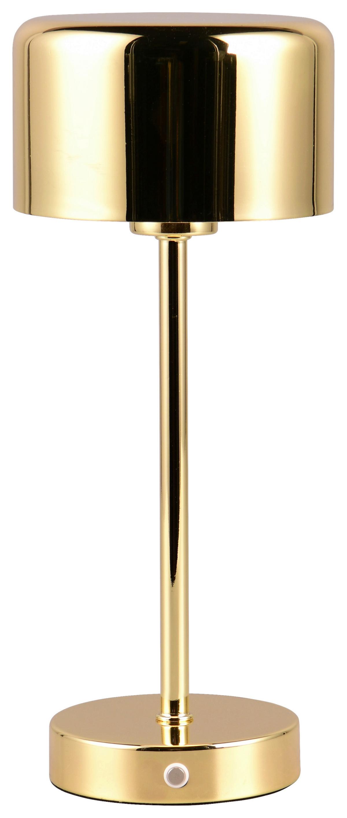 Akku-Tischleuchte Tian - Messingfarben, MODERN, Kunststoff/Metall (12,6/30cm) - Luca Bessoni