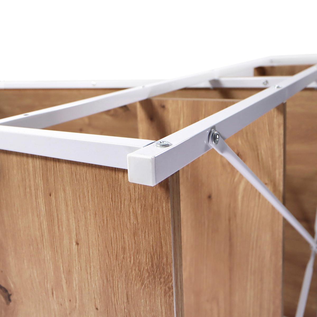 Computertisch Easy Up Weiß/Eichefarben L: 120cm - Eichefarben/Weiß, MODERN, Holz/Metall (120/60/72,5cm) - MID.YOU