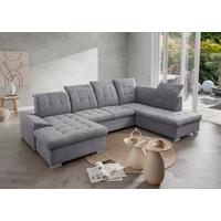 Wohnlandschaft Zira Dunkelgrau U: 169x330x212cm - Chromfarben/Dunkelgrau, MODERN, Textil (169/330/212cm) - Livetastic