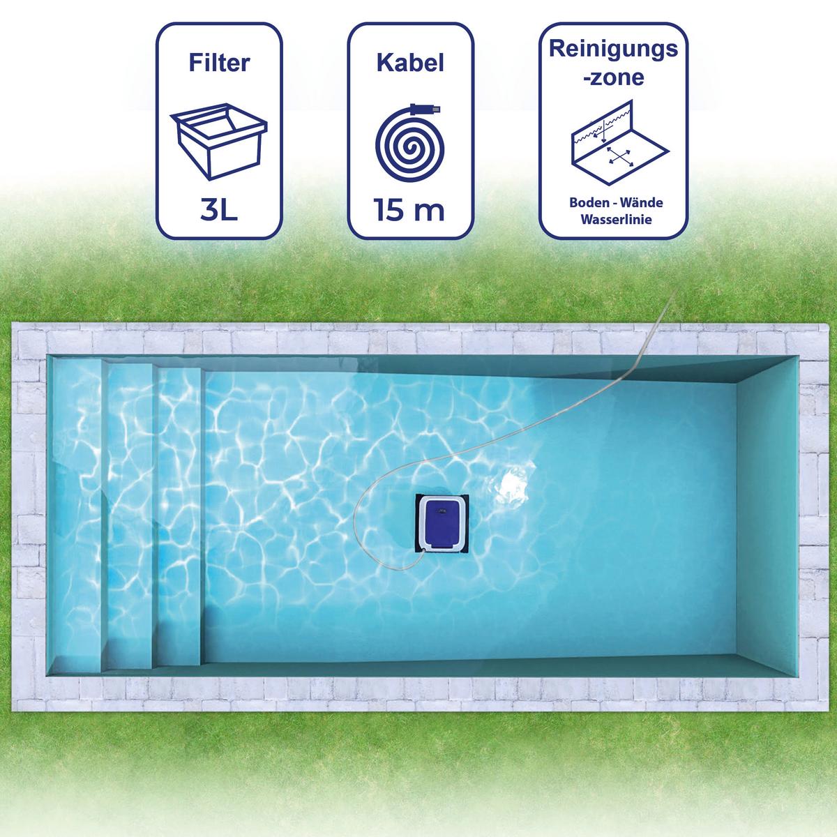 Poolroboter Reinigungsroboter - Weiß, KONVENTIONELL, Kunststoff (40/29/43cm) - Gre