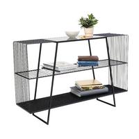 Regal Mesh - Schwarz, LIFESTYLE, Glas/Metall (120/78/32cm) - Kare-Design