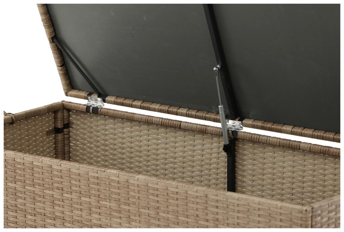 Kissenbox London - Hellbraun, KONVENTIONELL, Kunststoff (130/60/60cm) - Gardenson