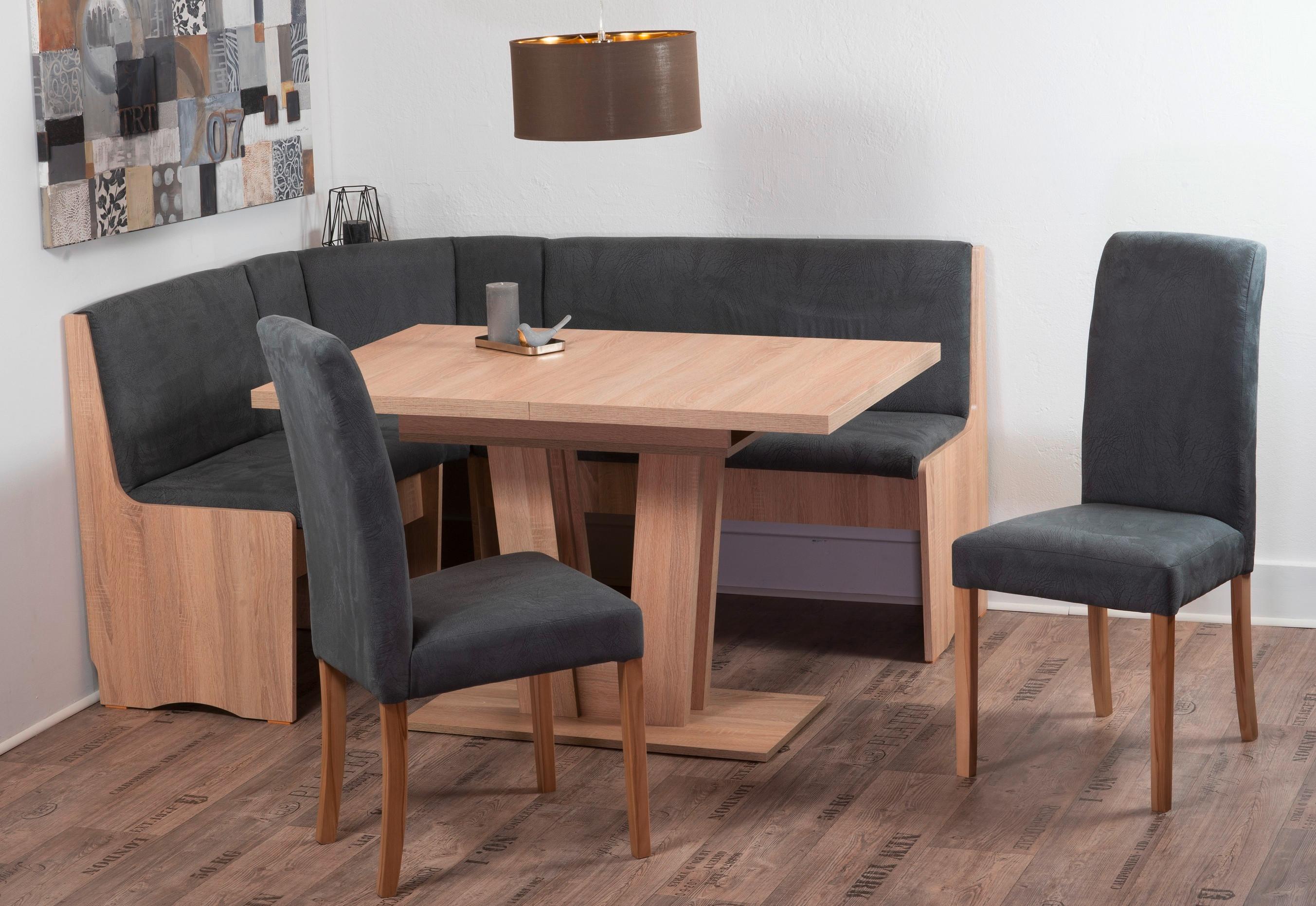 Eckbankgruppe Duisburg Vaduso Titanic Grau/eiche D. B: 125cm - Grau/Sonoma Eiche, KONVENTIONELL, Holz/Holzwerkstoff (125/89/165cm) - MID.YOU