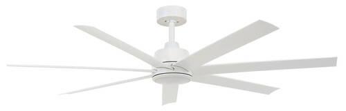 Deckenventilator Atlanta Weiß 7-Flügel, LED-Leuchte - Weiß, Basics, Kunststoff/Metall (137/35cm) - P & B