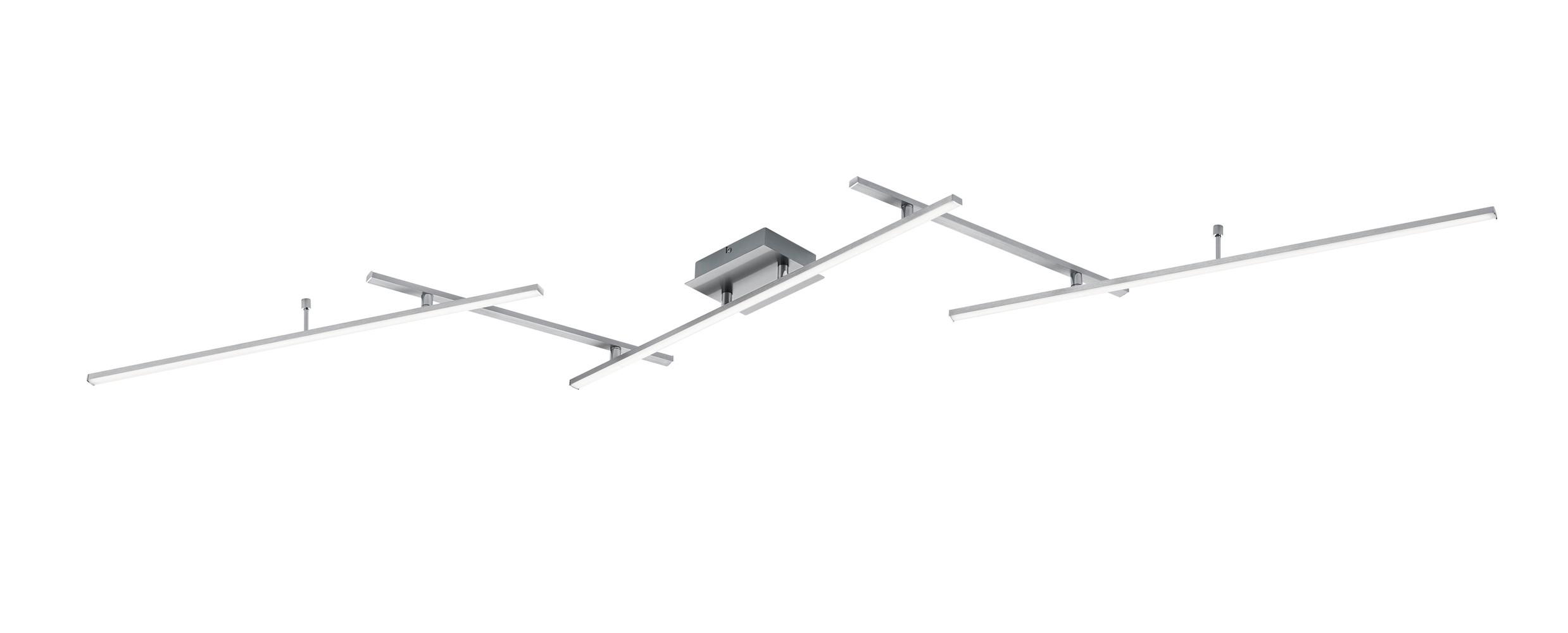 LED-Deckenleuchte 628410507 Arvin - Weiß/Nickelfarben, Design, Kunststoff/Metall (245/8,5/50cm) - Trio Leuchten