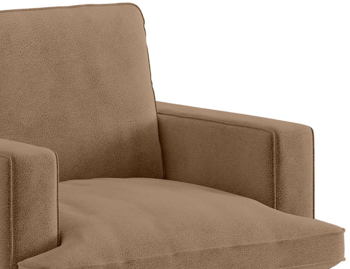 Sitzgarnitur Bali - Schwarz/Braun, Design, Textil (250/202cm) - Livetastic