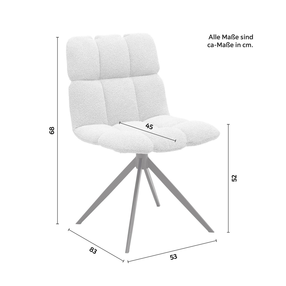 Otočná stolička MALU béžová - čierna/béžová, Modern, kov/textil (53/68/83cm) - Bessagi Home