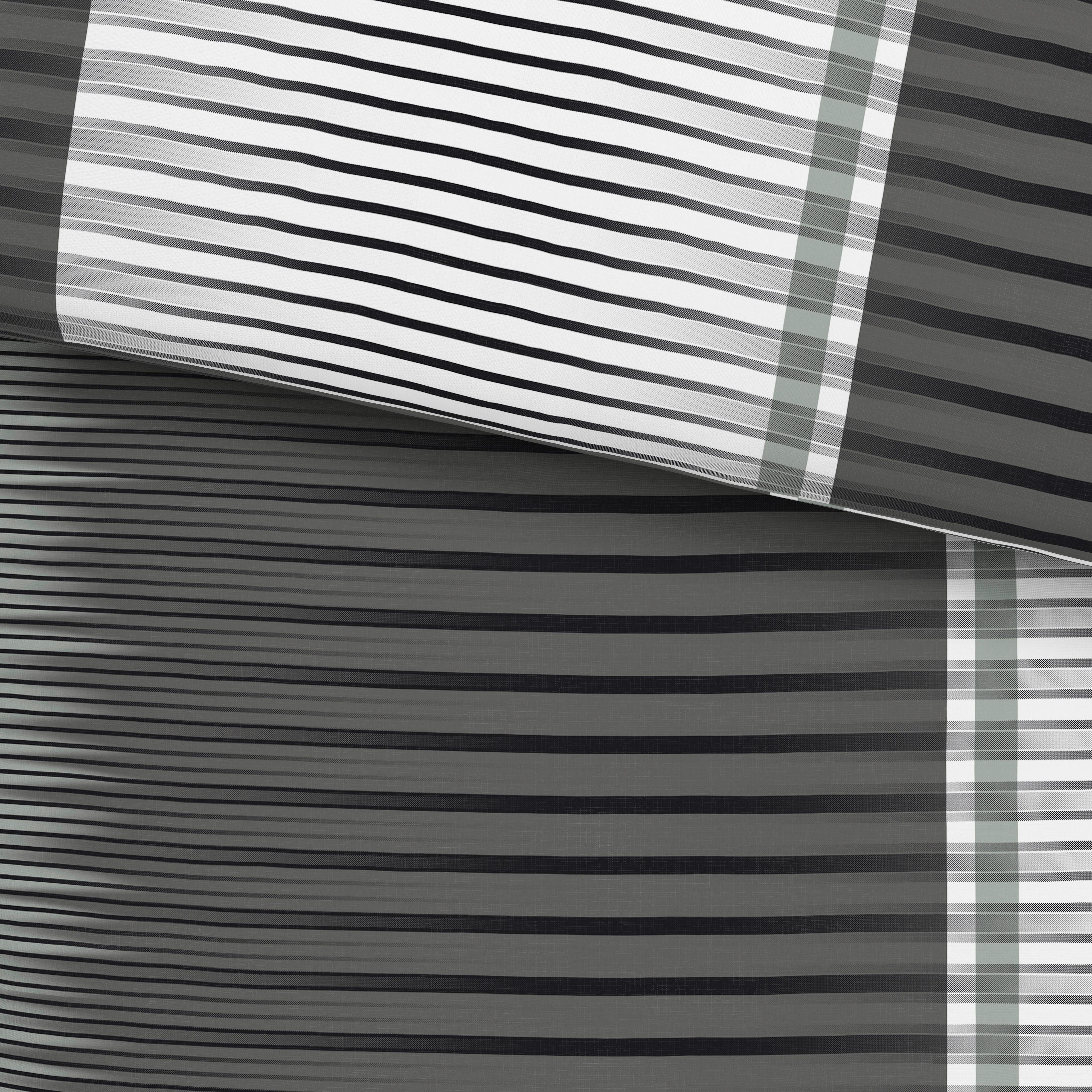 Bettwäsche 140x200 Cm Ela Su Grau - Grau, MODERN, Textil (140/200cm) - Luca Bessoni