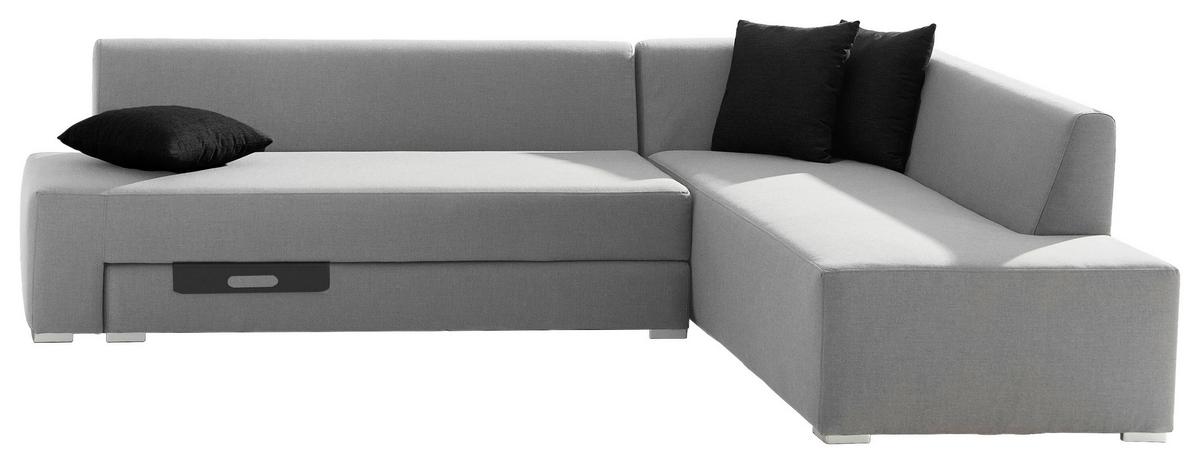 Loungegarnitur 3-tlg Wellington Textil Mit Kissen - Grau, Basics, Textil (300/150/70cm) - Gardenson