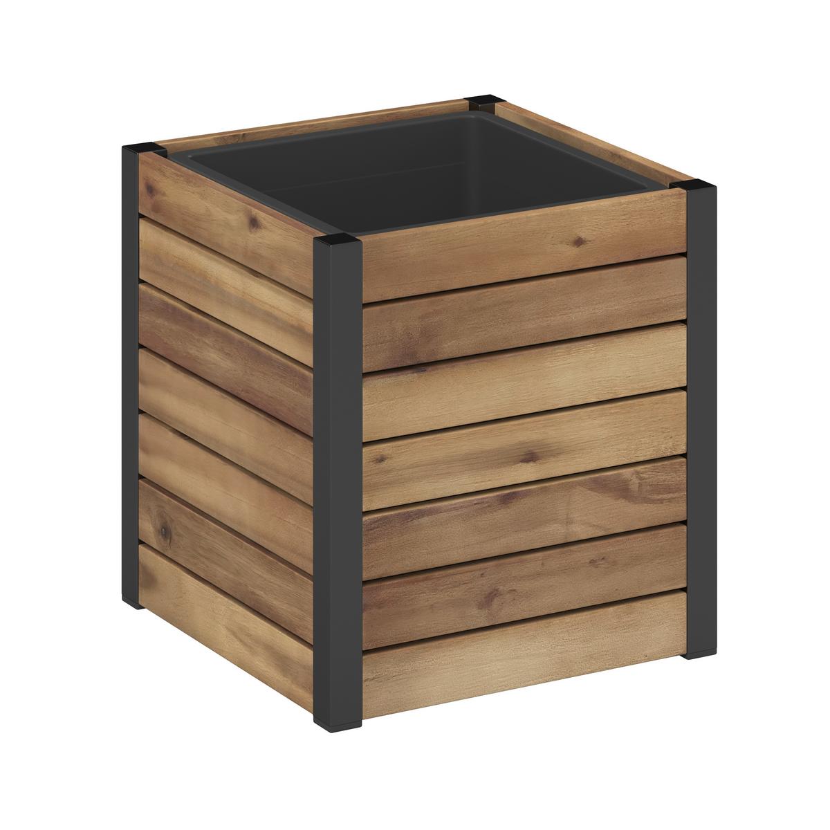 VYVÝŠENÝ ZÁHON CHRISTO 1 - černá/barvy akácie, Natur, dřevo/plast (32/34/32cm) - Mömax