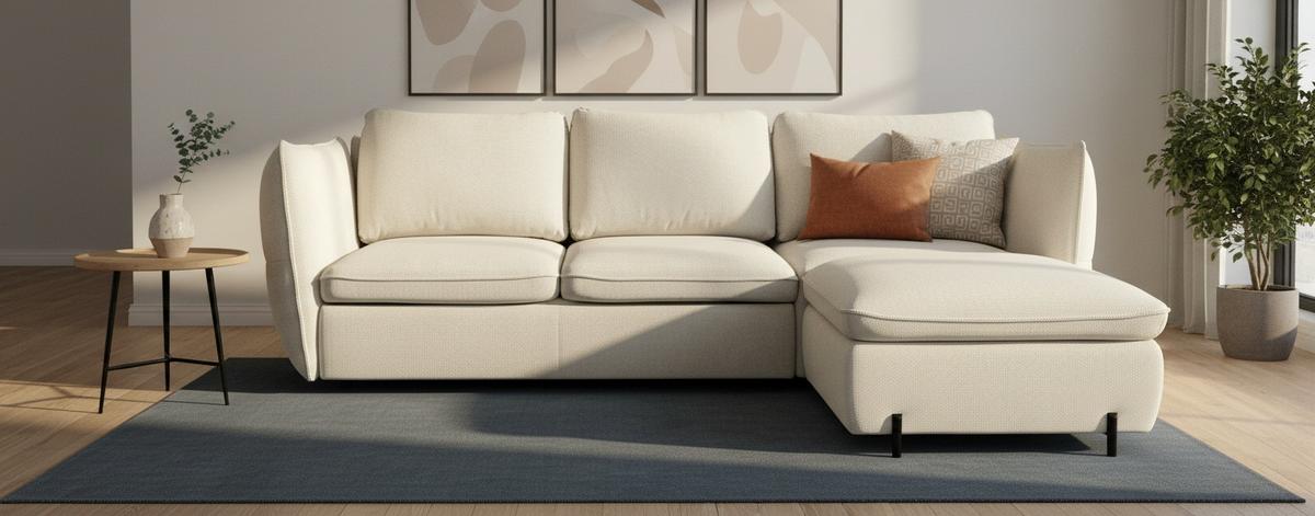 Ecksofa Baloo, Hellbraun S: 262x178 cm - Hellbraun/Schwarz, MODERN, Textil (262/178cm) - MID.YOU