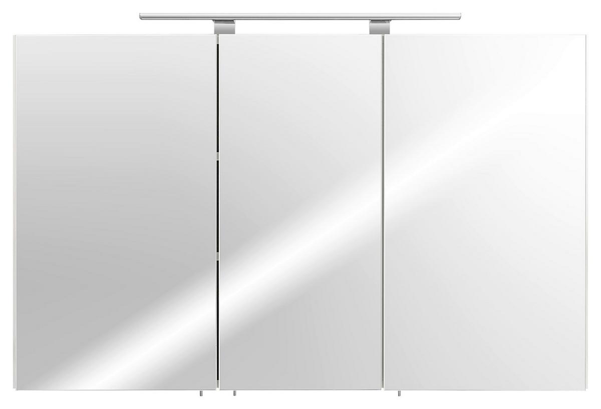 SPIEGELSCHRANK Weiß B: 110cm - Weiß, Basics, Glas/Holzwerkstoff (110/68/16cm) - MID.YOU