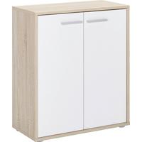 Komoda Andrea - biela/dub sonoma, Konvenčný, kompozitné drevo (60/70/30cm)