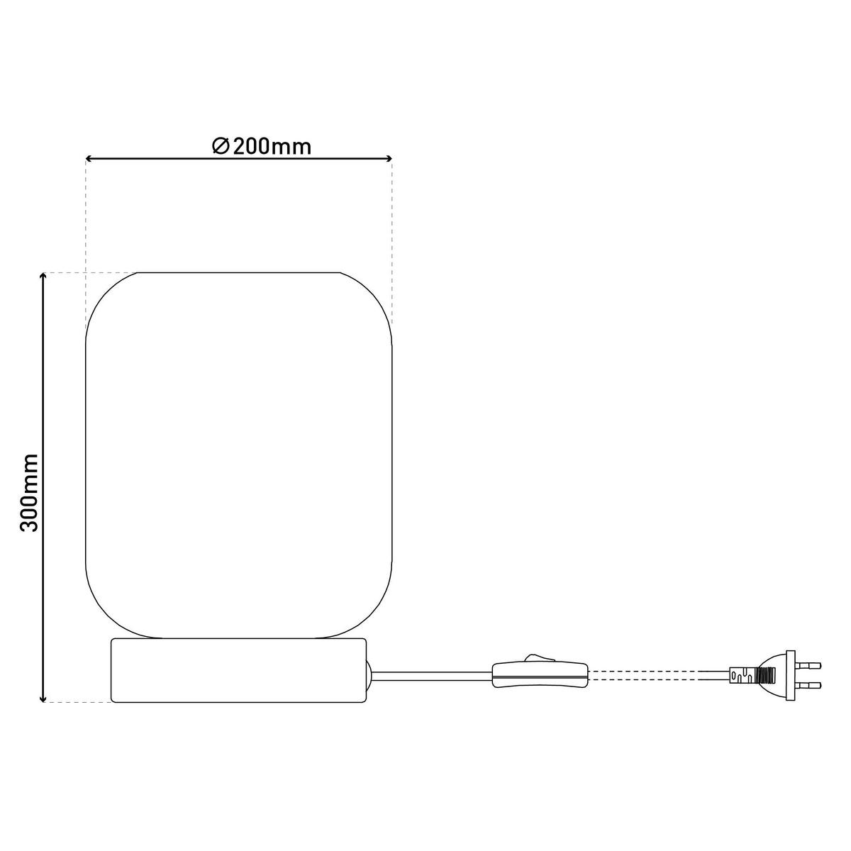 Tischleuchte Exkl. E14, mit Schalter - Schwarz/Weiß, Design, Glas/Metall (12/17cm) - Näve