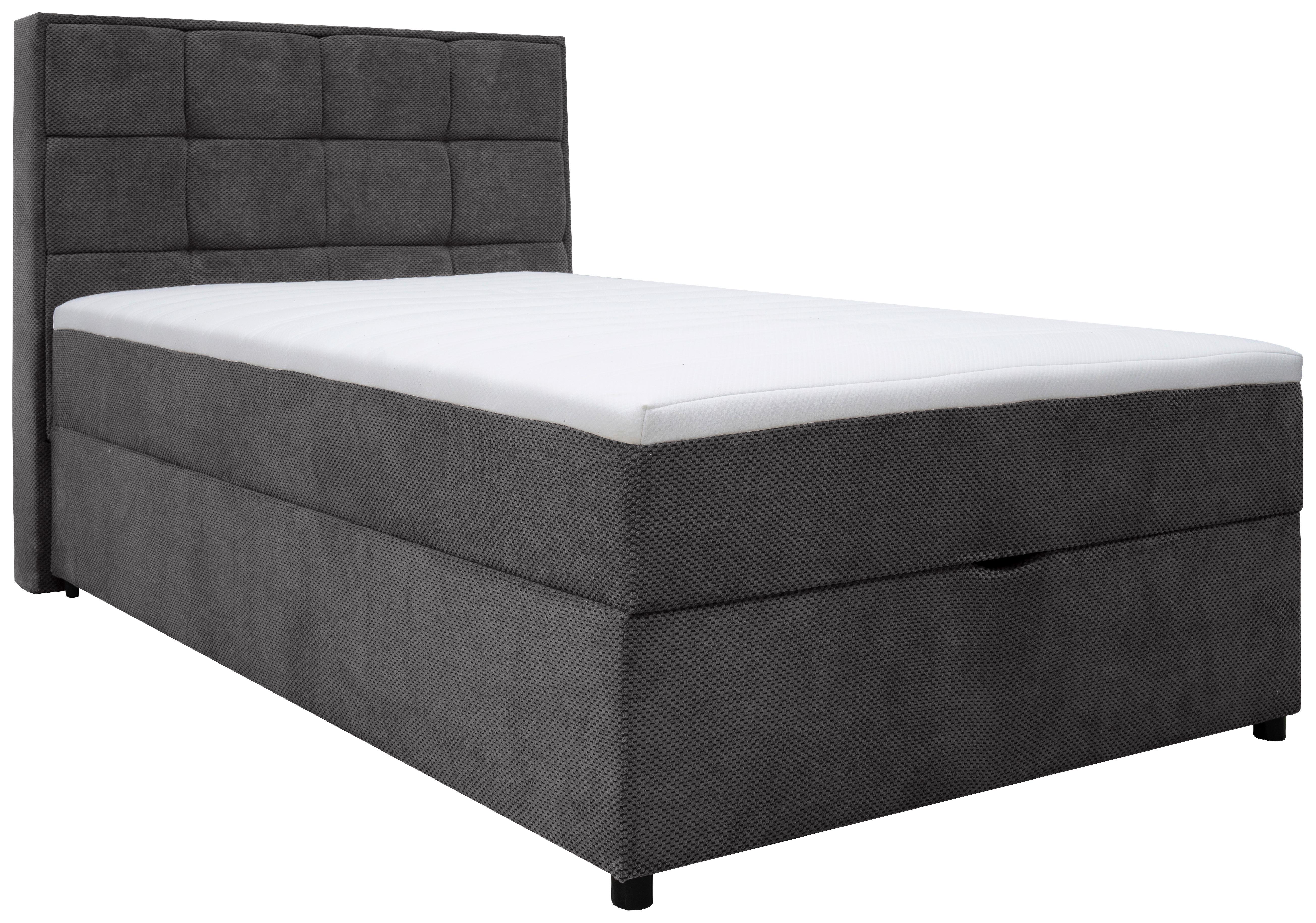 Boxspringbetten mit Topper Beettkasten 140x200 Catania - Anthrazit, MODERN, Holz/Holzwerkstoff (140/200cm) - MID.YOU