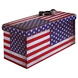 Sitzbox America - Multicolor, MODERN, Holzwerkstoff/Textil (76/38/38cm)