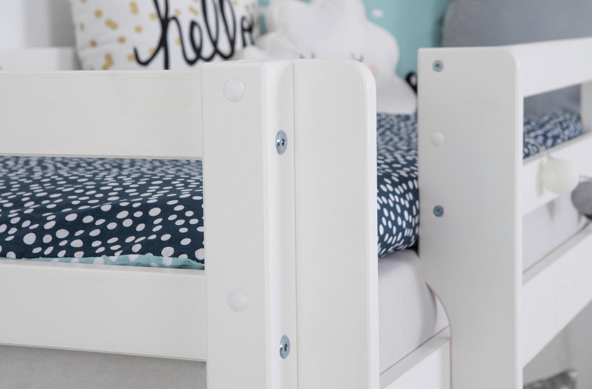 Etagenbett 970538 Rene - Weiß, MODERN, Holz (90/200cm) - MID.YOU