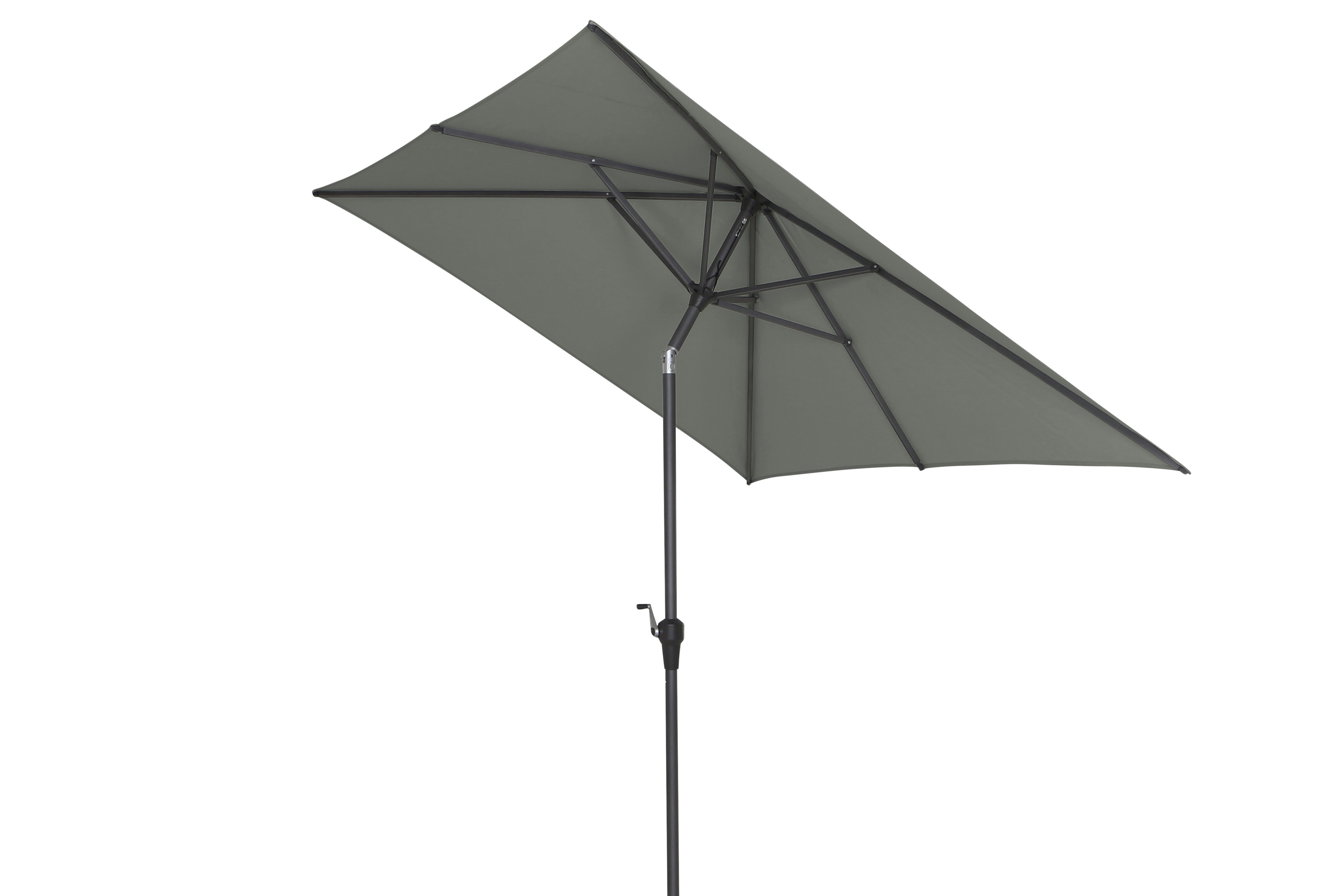 Sonnenschirm BxHxT 250x238x200 cm Anthrazit/Olivgrün - Anthrazit/Olivgrün, KONVENTIONELL, Textil/Metall (250/200cm) - Siena Garden