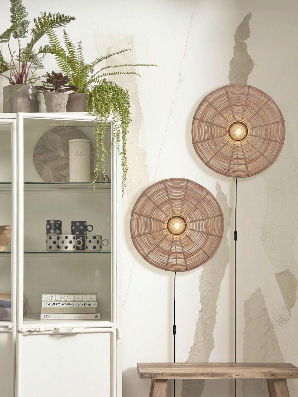 Wandleuchte Tanami/W/5514/N - Naturfarben, Trend, Naturmaterialien (14/55/55cm) - Good & Mojo