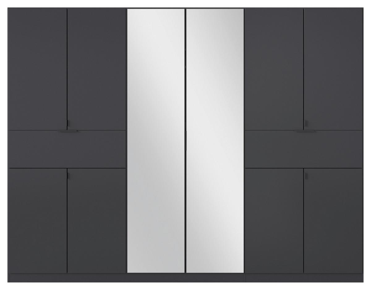 Drehtürenschrank Ticao Grau B: 271 cm - Silberfarben/Grau, MODERN, Holzwerkstoff (271/210/54cm) - Rauch Möbel