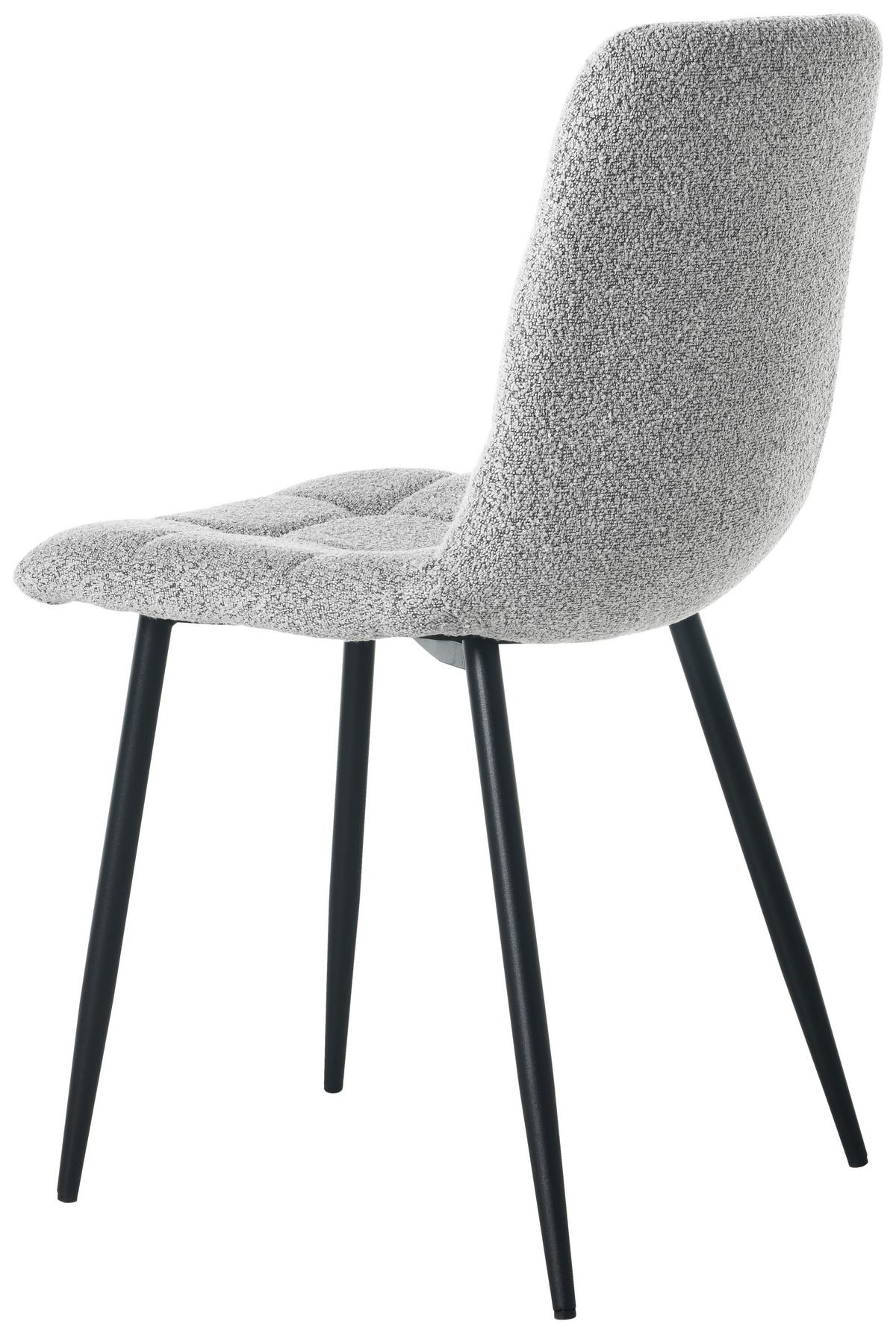 Židle Nino, šedá - šedá/černá, Moderní, kov/dřevo (45/88/55cm) - Based