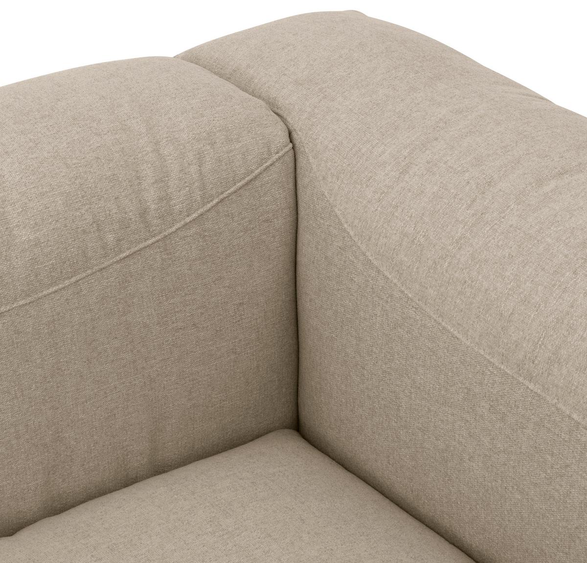 Wohnlandschaft Lena Creme Flachgewebe - Creme, Design, Textil (235/350/250cm) - Max Winzer