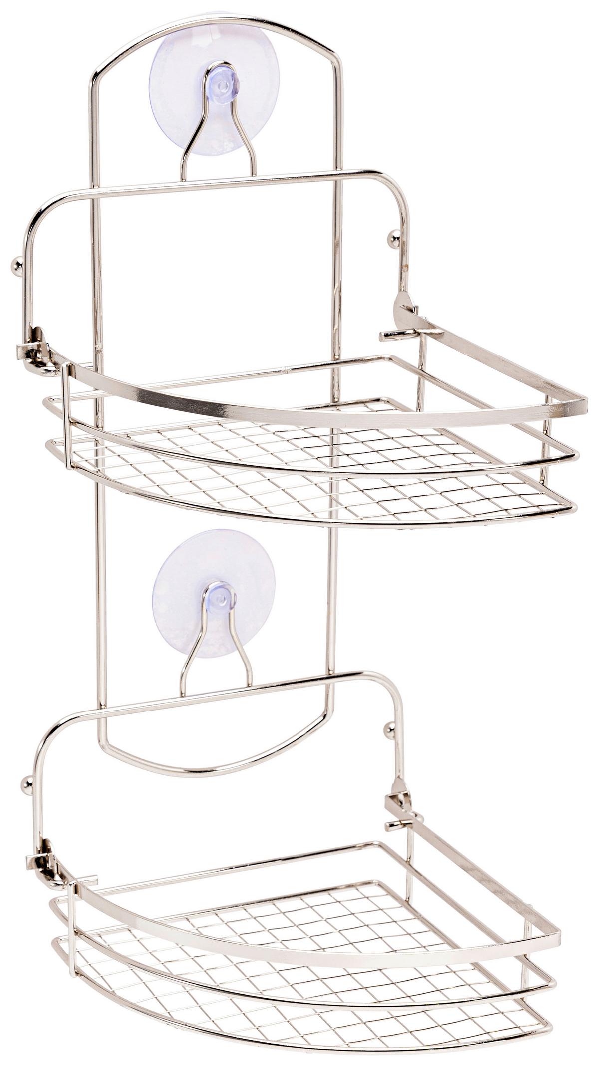 Regál do sprchovacieho kúta NIZZA - chrómová, Konventionell, kov (15/27/15cm) - Ondega