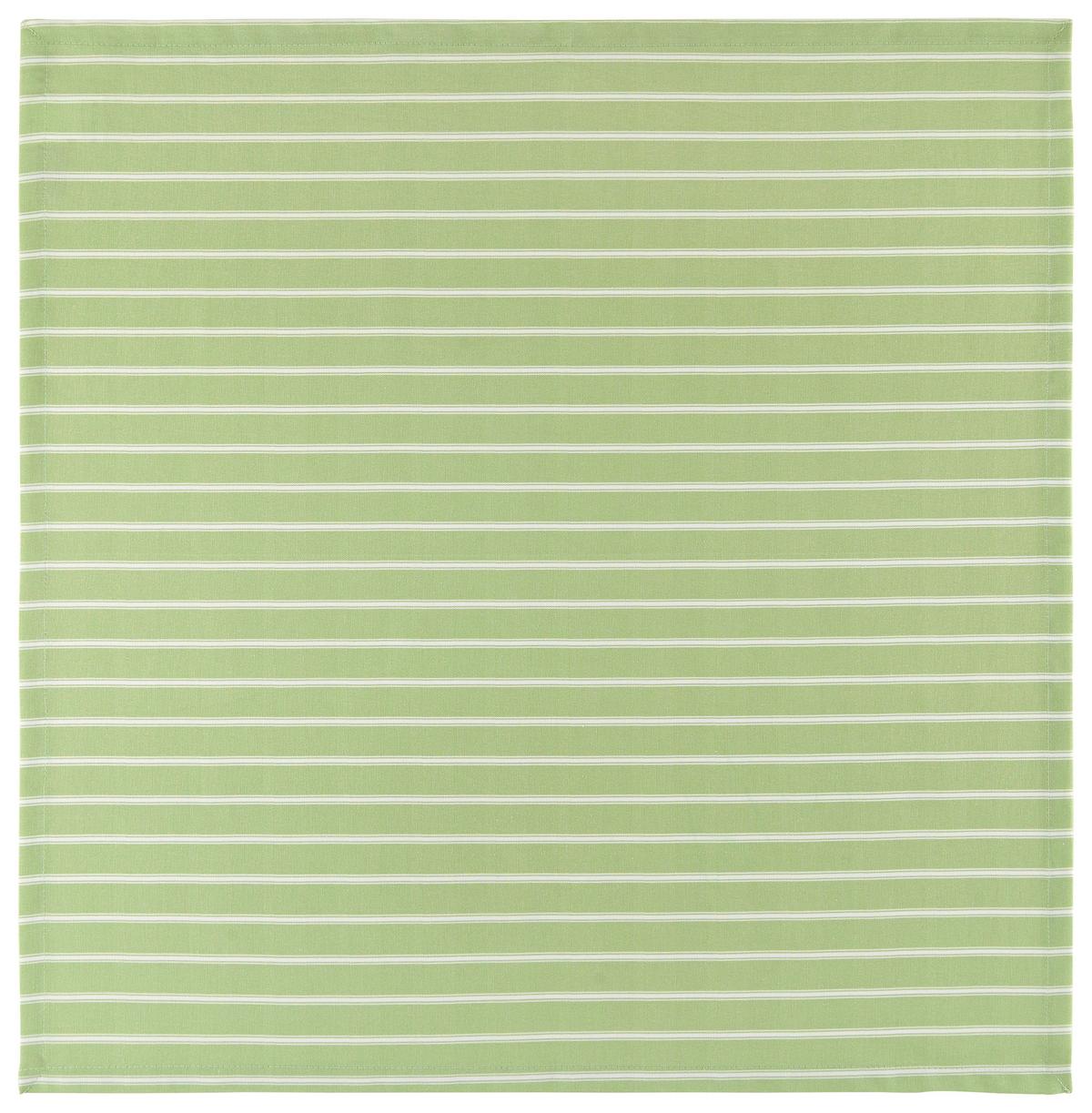 Ubrus Steffi, 80/80cm - bílá/zelená, Konvenční, textil (80/80cm) - Mary's