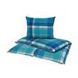 Bettwäsche Yasmin - Blau/Anthrazit, MODERN, Textil - Luca Bessoni