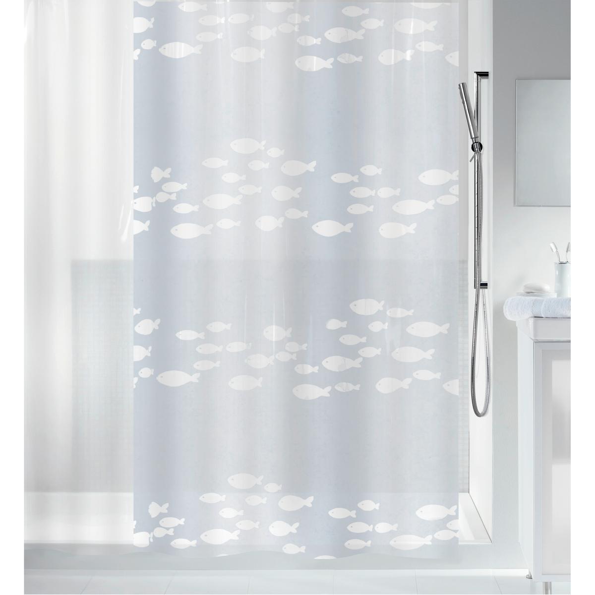 Duschvorhang Sardai Polyester ca. 180x200 cm - Weiß, Basics, Kunststoff (180/200cm) - Spirella